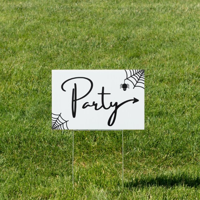 Halloween Party this way arrow right Yard Sign (Insitu)