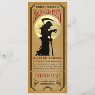 Halloween Party Ticket Invitation