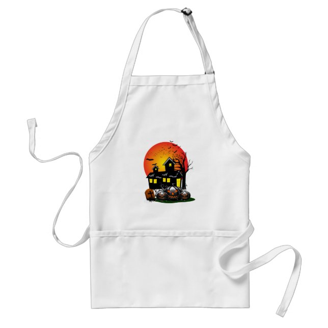 Halloween Party Time Adult Apron (Front)