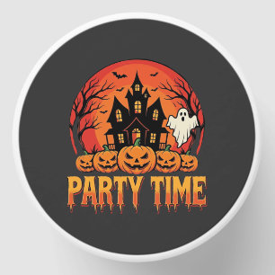 Halloween Party Time Ghost Pumpkin Design_1 Mini Candle Favors