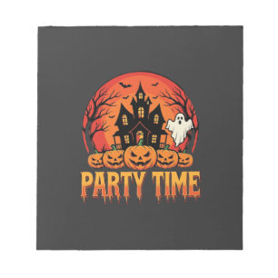 Halloween Party Time Ghost Pumpkin Design_1 Notepad