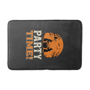 Halloween Party Time Witch Cauldron Design_1 Bath Mat