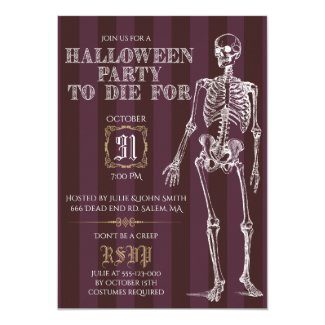 Halloween Party To Die For Invitation
