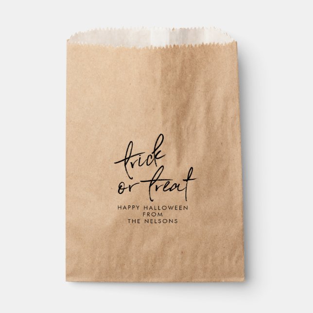 Halloween Party Treat Bag / Candy Favor Bag Kraft (Front)