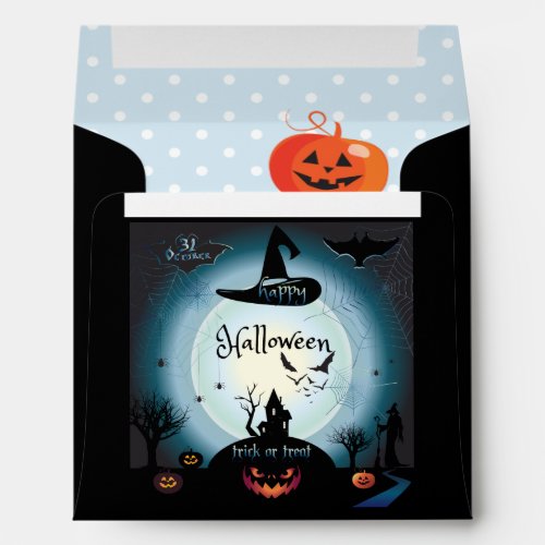 Halloween Party Treat or Trick Fun Cast Envelope