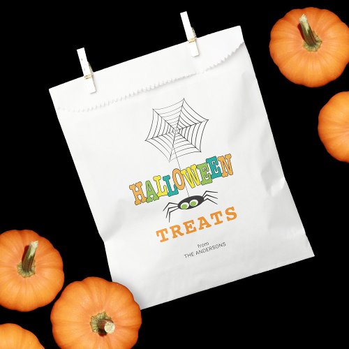 Halloween Party Treats Spider Brightly Colored Favor Bag