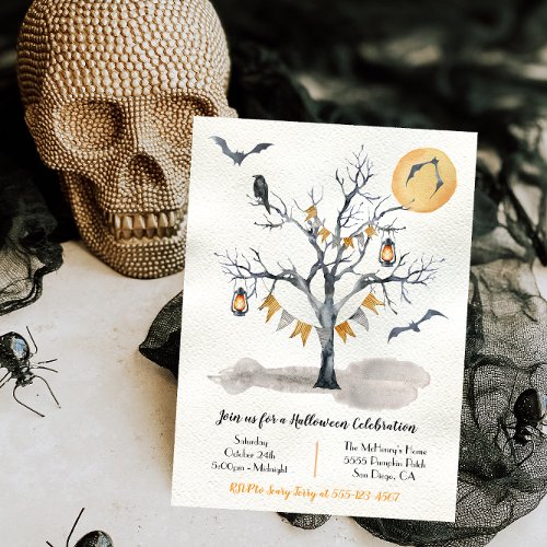 Halloween Party Tree Invitation