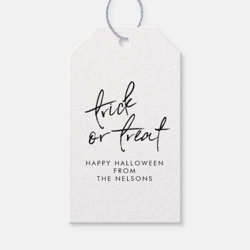 Halloween Party Trick or Treat Bag Candy Favor Gift Tags