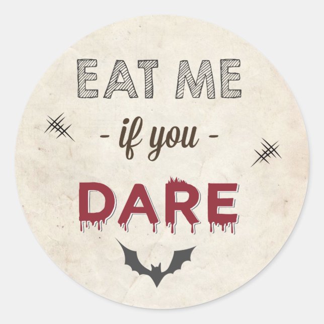 Halloween Party Trick or Treat Bag Gift Favor Idea Classic Round Sticker (Front)