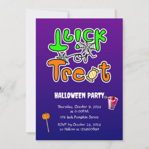Halloween Party Trick or Treat Invitation