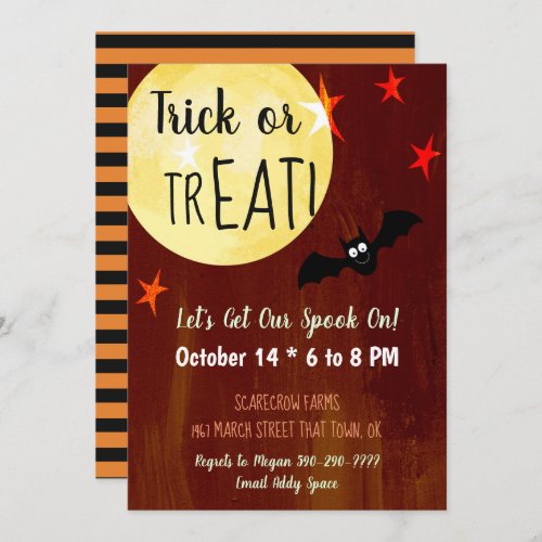 Halloween Party Trick or Treat Invitation