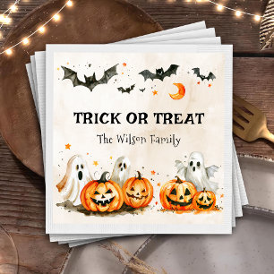 Halloween Party Trick or Treat Pumpkin Ghost Napkins