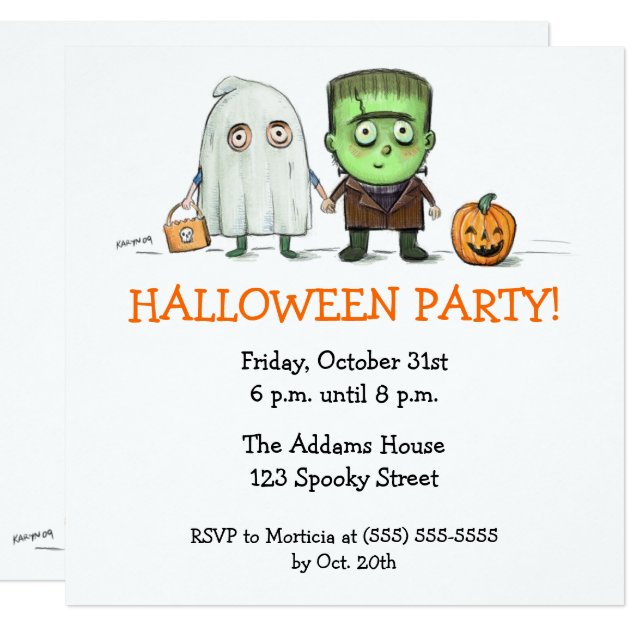 Halloween Party Trick Or Treater Invitations