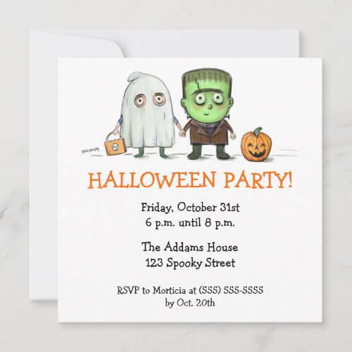 Halloween Party Trick or Treater Invitations