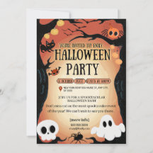 halloween party typography modern instant download