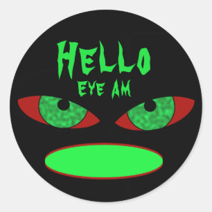 Halloween Party Vampire Eye Eye Am  Name Tag
