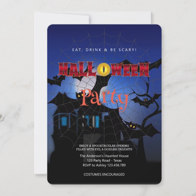 Halloween Party Vintage Gothic   Invitation (Front)