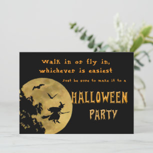 Halloween Party Walk in or Fly in Invitation