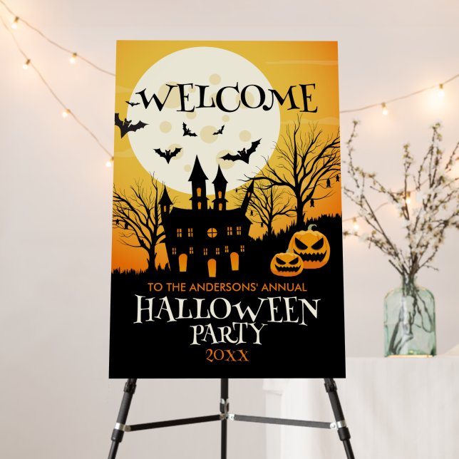 Halloween Party Welcome Foam Board (In Situ (Stand))