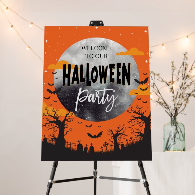 Halloween Party Welcome Sign (In Situ (Stand))