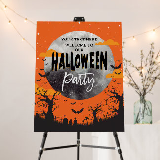 Halloween Party Welcome Sign