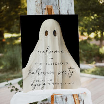 Halloween Party Welcome Sign Ghost Party Sign