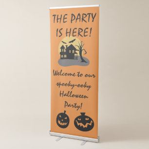 Halloween Party Welcome   You Customize Retractable Banner