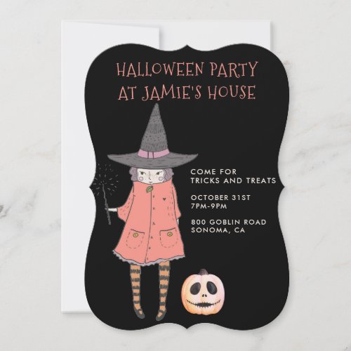 Halloween Party Witch  Invitation