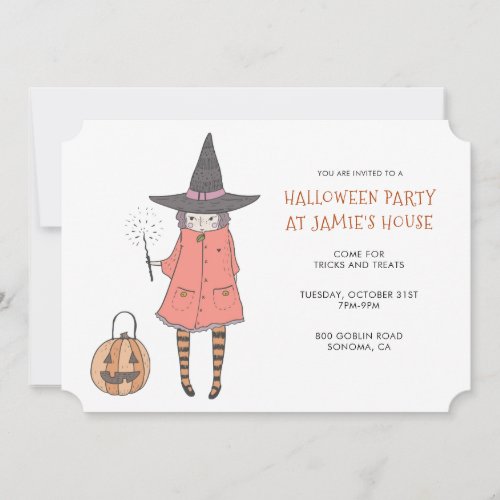 Halloween Party Witch  Invitation