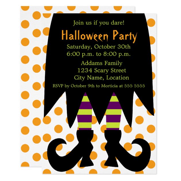 Halloween Party Witch Invitation