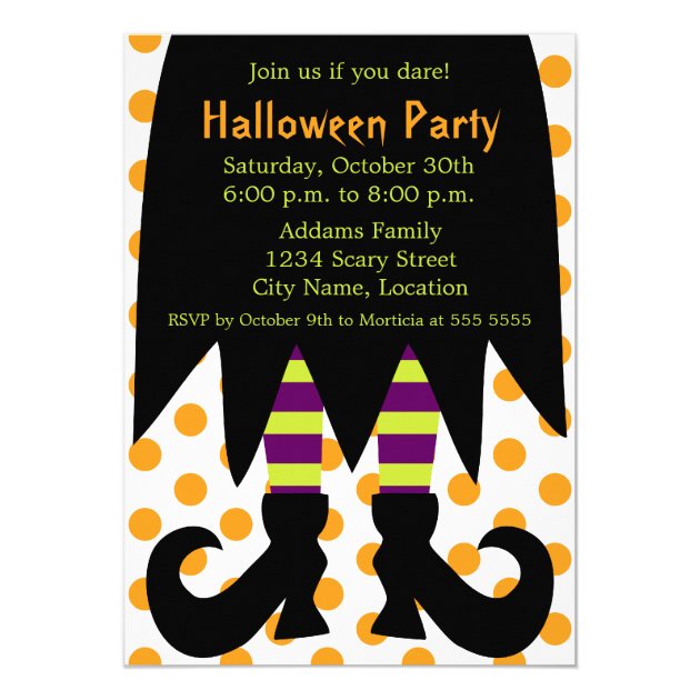 Halloween Party Witch Invitation