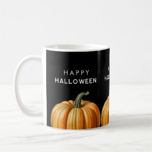 Halloween party with vintage pumpkin coffee mug