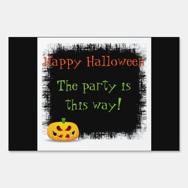 Halloween Party Yard Sign (Front)