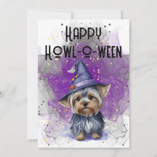 Halloween Party Yorkie Invitation