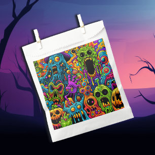 Halloween Party Zombie and Monsters Favor Bag