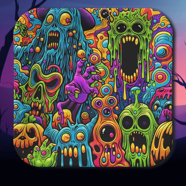 Halloween Party | Zombie and Monsters Paper Plates (Creator Uploaded)
