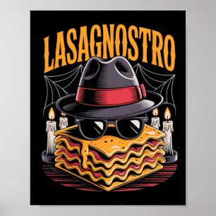 Halloween Pasta Meme Mafia Parody Funny Lasagna Ar Poster