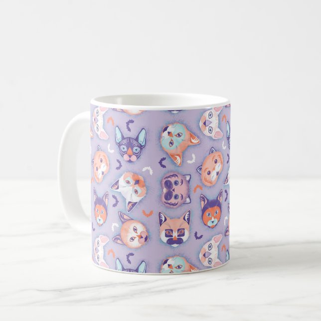 Halloween pastel Cats Coffee Mug (Front Left)