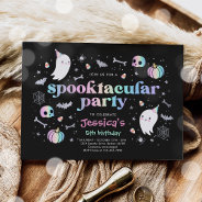 Halloween Pastel Cute Ghost Birthday Spooktacular Invitation at Zazzle