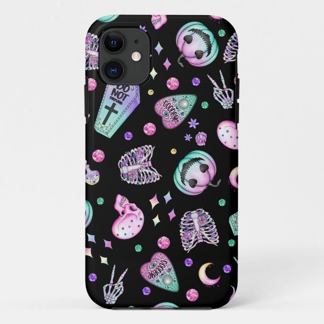 Halloween pastel gothic apothecary and graveyard Case-Mate iPhone case (Back)