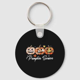 Halloween Patchwork Pumpkin Quilted Fall Aesthetic Keychain