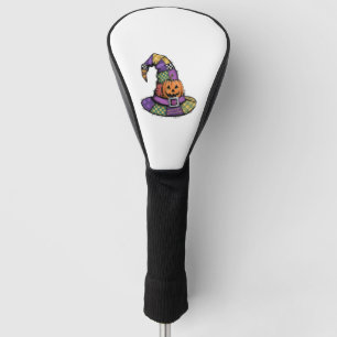 Halloween Patchwork Witch Hat Spooky Golf Head Cover