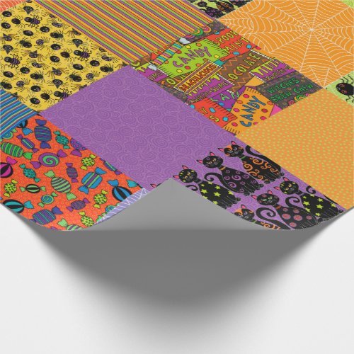 Halloween Patchwork Wrapping Paper