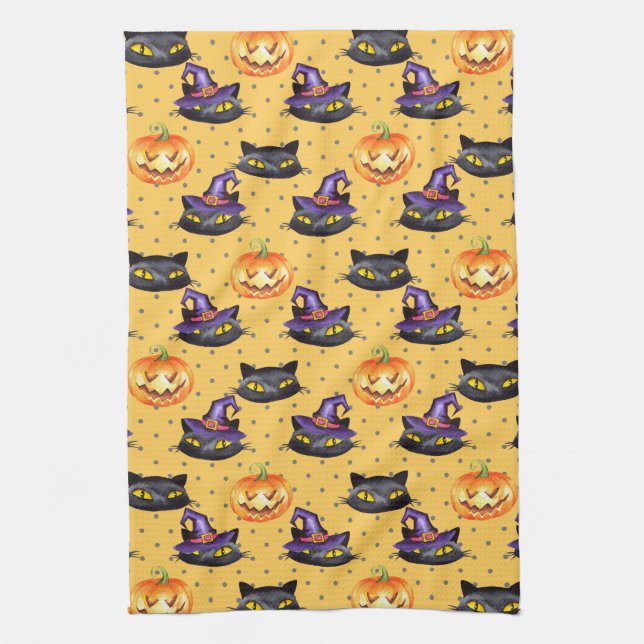 Halloween pattern 1 towel (Vertical)