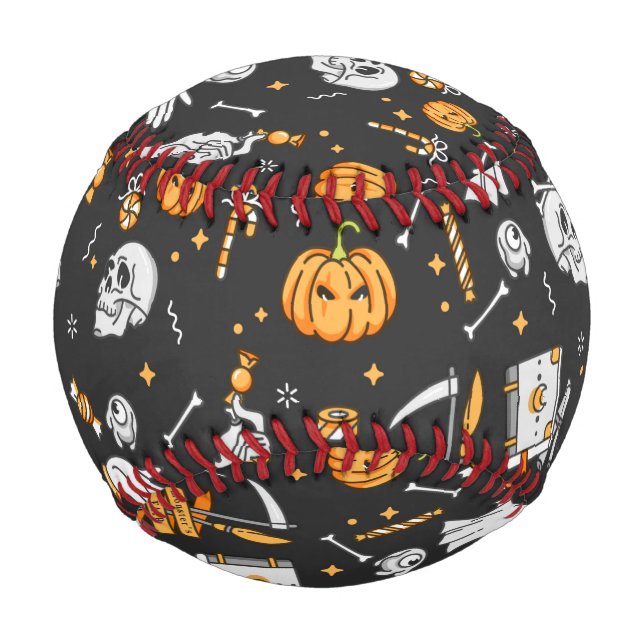 Halloween Pattern 2 Baseball (Front)