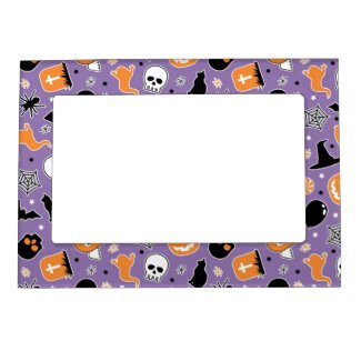 Halloween Pattern 3 Magnetic Photo Frames