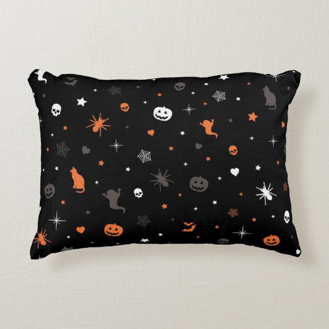 Halloween pattern accent pillow (Front)