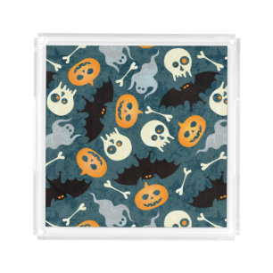 Halloween pattern acrylic tray