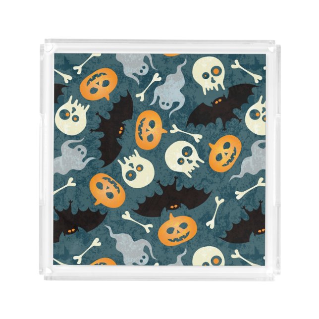Halloween pattern acrylic tray (Front)