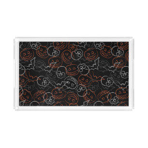Halloween Pattern Acrylic Tray